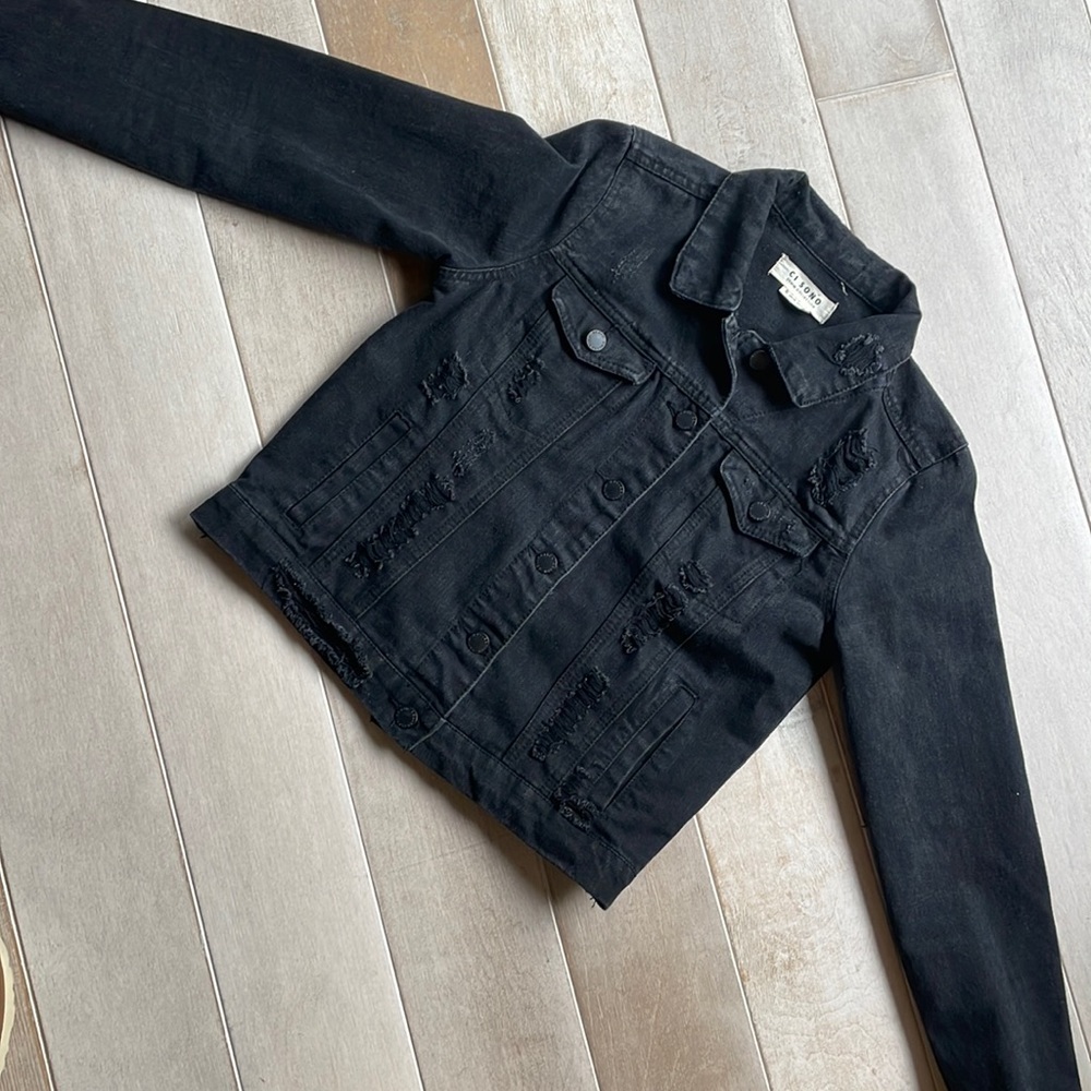 Black denim jacket